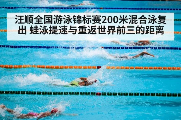 汪顺全国游泳锦标赛200米混合泳复出 蛙泳提速与重返世界前三的距离